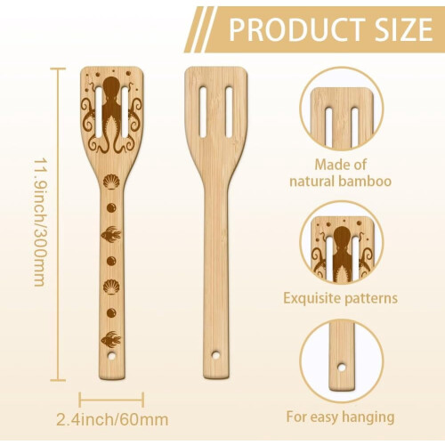 Set di cucchiai in legno Ocean Octus in bambù, 6 pezzi 2