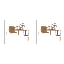 2X Drummer Windmill Handmade Metal Percussionist Figurine Rockin Art Garden Decor for Music Lovers and Collectors