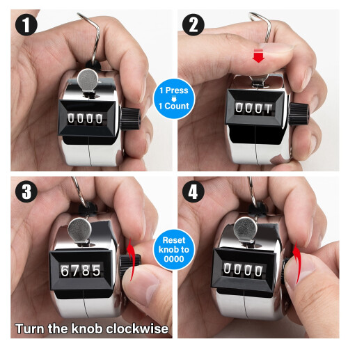 Tally Counter Metal 4-Digit Clicker 1