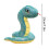 Serpent en peluche orné de sequins, cadeau décoratif 3
