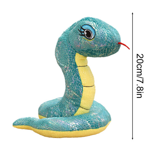 Serpent en peluche orné de sequins, cadeau décoratif 2