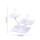 Soporte para postres de 3 niveles, plástico blanco, 31x25x25 cm. 3