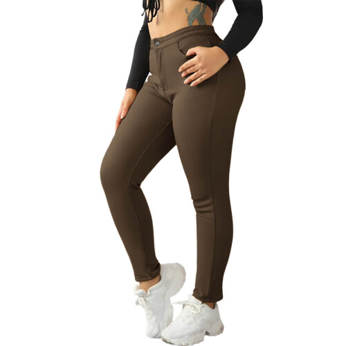 Damen-Thermoleggings mit Fleecefutter und hohem Bund 1
