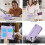 iPhone 15 Plus magnetic flip wallet case purple with RFID 4