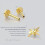 Gold Stud Earrings 16G Flat Back Titanium Internal Thread 3