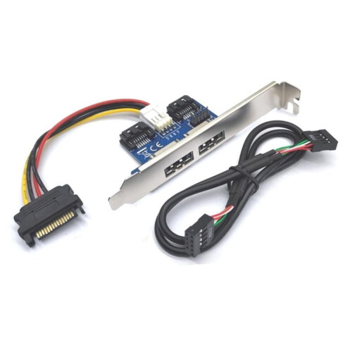 Placa adaptadora SATA para eSATA com fonte de alimentação 2