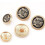Metal Blazer Knapper Krone Badge Legering 80 Stk 4