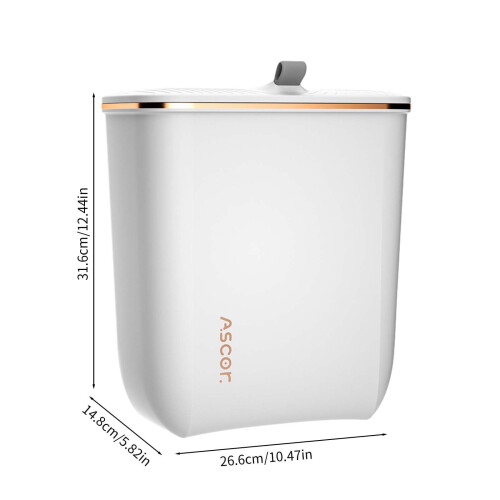 Small Kitchen Trash Can with Lid 2.4 Gal 2