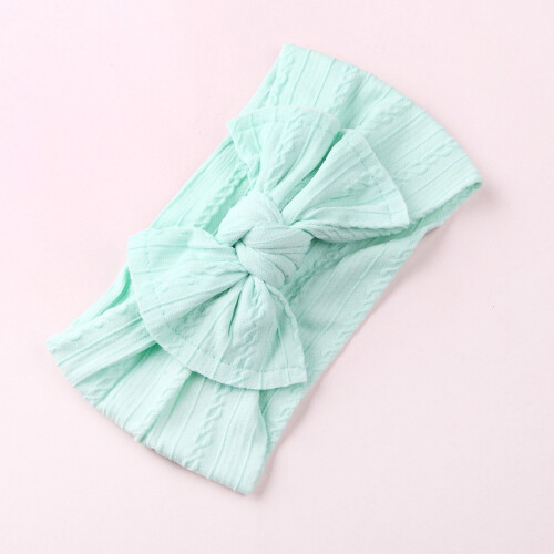 Baby headbands soft wide elastic nylon with jacquard bow 1
