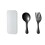 Stainless Steel Mini Spoon and Fork Set 2-Piece Black 2