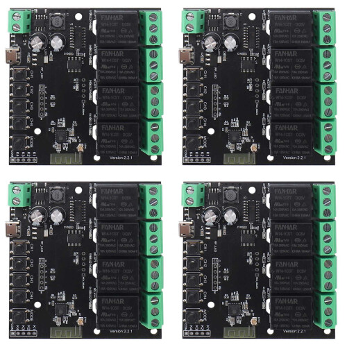 4X 4CH Tuya  WiFi  Module Wireless Relay  Life APP Remote Control  Timer for  Home