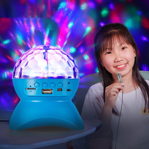 Crystal Ball Disco Bluetooth LED Party Speaker with FM, 1