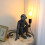 Modern Monkey Desk Lamp Resin Gold 1 Piece 4