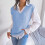 Women's Oversized V-Neck Sleeveless Sweater Vest 4