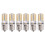 6X E17 Socket 5W 64 LED Lamp Bulb 3014 SMD Light Warm White AC 110V-220V 1