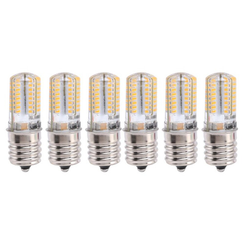 6X E17 Socket 5W 64 LED Lamp Bulb 3014 SMD Light Warm White AC 110V-220V