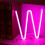 Veilleuse murale LED en forme de lettre, rose 2
