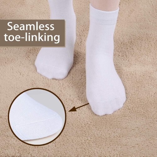 Women's Thin Cotton Crew Socks Above Ankle 5-10 Pairs 2