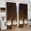 Vintage Brown Coffee Theme Kitchen Curtains Rod Pocket 2 4