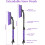 Extendable Snow Brush and Ice Scraper with Foam Grip Purple 6