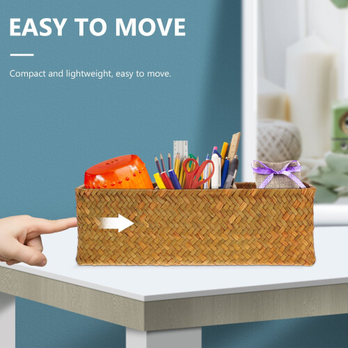 Seagrass Storage Basket with 3 Compartments 2