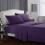 Bedding Set Purple Polyester 4-Piece Full Size 2
