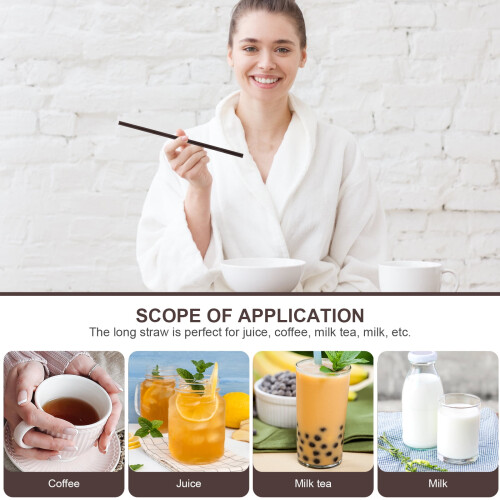 Plastic coffee straws disposable 500 pcs 1
