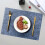 Washable heat-resistant placemats blue 4-pack 4