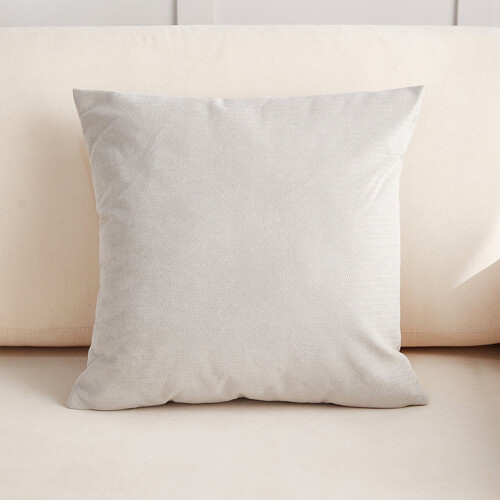 White Living Room Pillows Solid Color Velvety 1