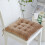 Square Dining Chair Cushions with Ties Khaki 4-Pack 6