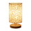 Linen Table Lamp Warm White LED USB Powered Wooden Bedside 2