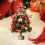 Mini LED Christmas Tree with Berries 13.8 inch Red Battery 2