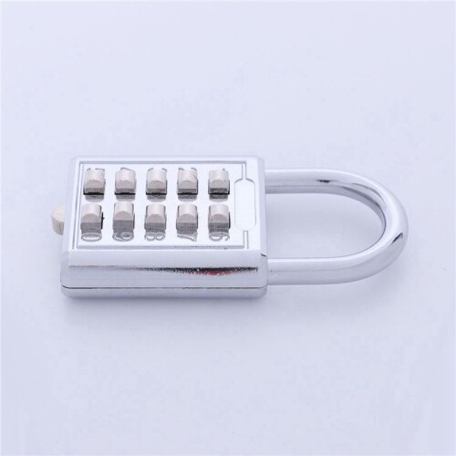 4X Anti-Theft Button Combination Padlock Digit Push Password Lock Zinc Alloy Security Lock 2