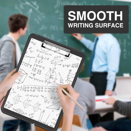 A4 Clipboard Heavy-Duty Plastic Yellow Holds 140 Sheets 2