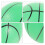 Mini green basketball toy plastic 1 piece 5