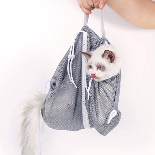 Cat grooming bath bag mesh for nail trimming and restraint 1