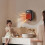 Black Mini Wall-Mounted Electric Heater Digital Timer 2