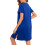 Women's Lightweight Winter Robe with Pockets Blue 2X 7