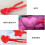 Red Plastic Snow Ball Clamp Tool with Comfortable Handle 1 2