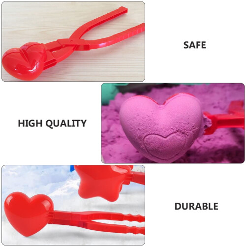 Red Plastic Snow Ball Clamp Tool with Comfortable Handle 1 1