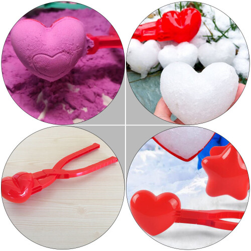 Red Plastic Snow Ball Clamp Tool with Comfortable Handle 1 2