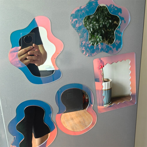 Magnetic Locker Mirror Rectangular Portable 1 Pack