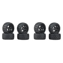8Pcs Rubber Tires Tyre Wheel P6973 for Remo Hobby Smax 1621 1625 1631 1635 1651 1655 1/16 RC Car Upgrade Parts