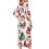 Damesbadjas met kerstprint, 3/4 mouwen, wit, maat S 6