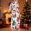 Damesbadjas met kerstprint, 3/4 mouwen, wit, maat S 4