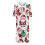 Damesbadjas met kerstprint, 3/4 mouwen, wit, maat S 7