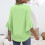 Camicetta da donna con maniche a campana e scollo a V, verde, taglia 2XL 4