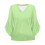 Camicetta da donna con maniche a campana e scollo a V, verde, taglia 2XL 5