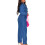 Women's Slim Fit Denim Jumpsuit Long Sleeve Button Down 7