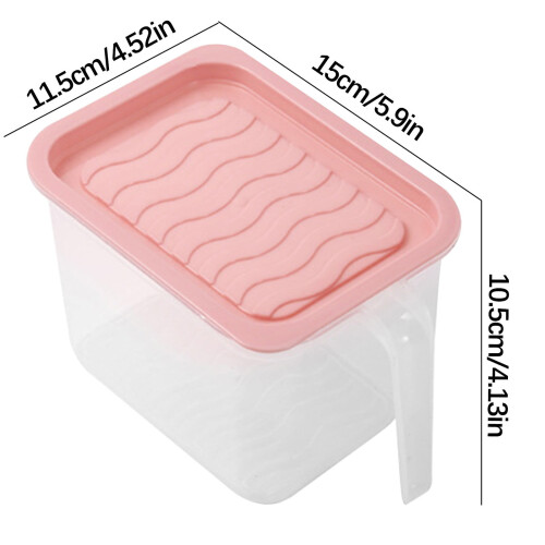 Tarro de almacenamiento multigrano transparente con asa (1 unidad) 2